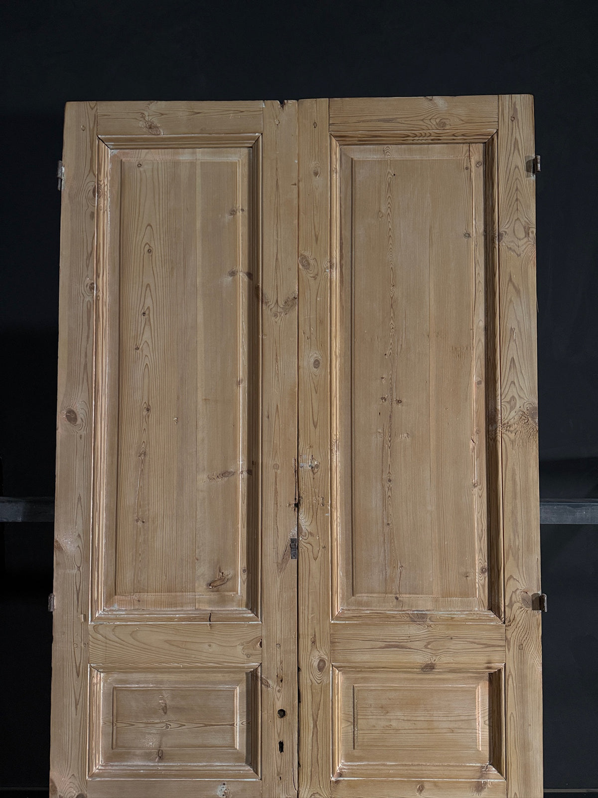 Antique 3 Panel Solid Double Doors - 43.25x97 - N577