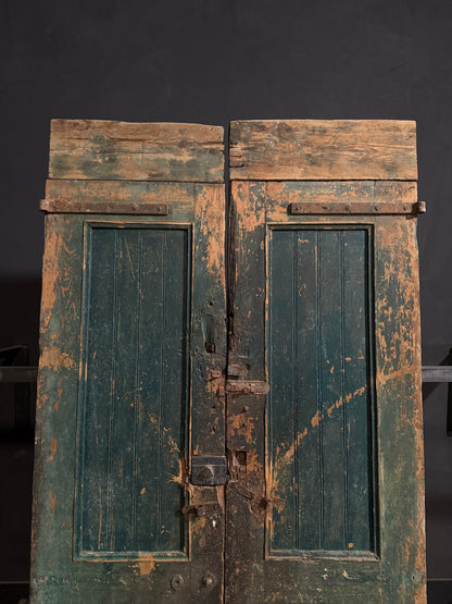 Antique Carved 2 Panel Double Doors - 51x94.5 - N710