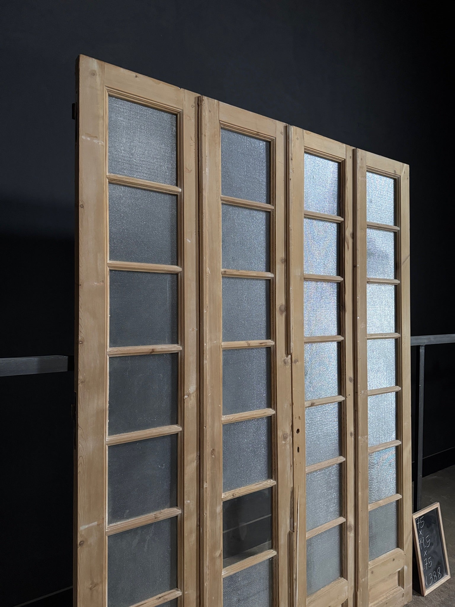 Antique Obscured Glass 8 Lite Bi-Fold Doors - 75x99.5 - N388