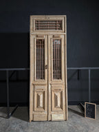 Antique Iron French Door Unit With Transom - 40x121.5 - N118