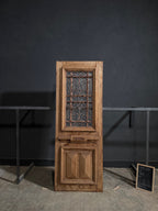 Antique Oak Iron Single Door - 34.25x94 - N692