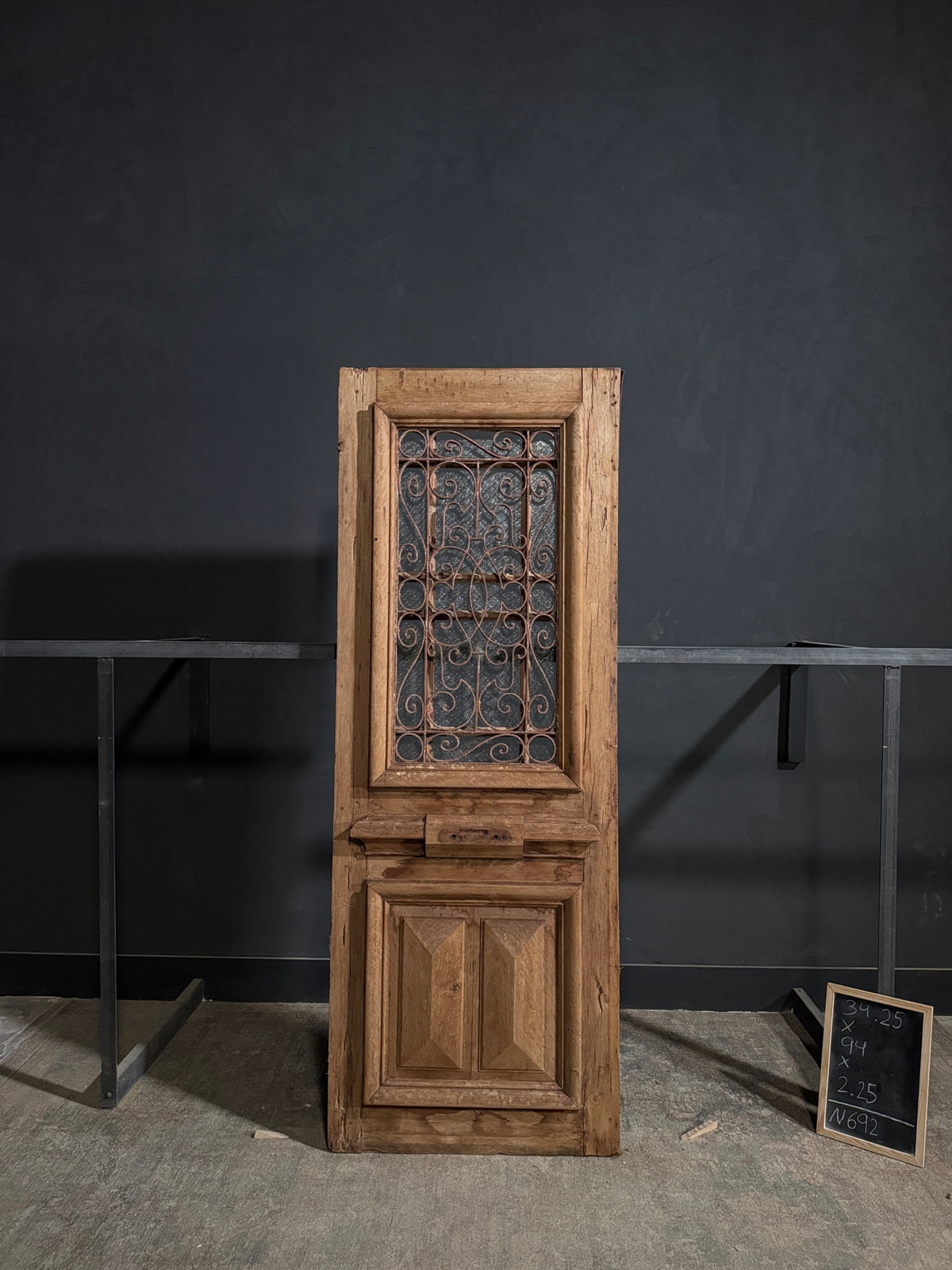 Antique Iron Single Door - 34.25x94 - N692