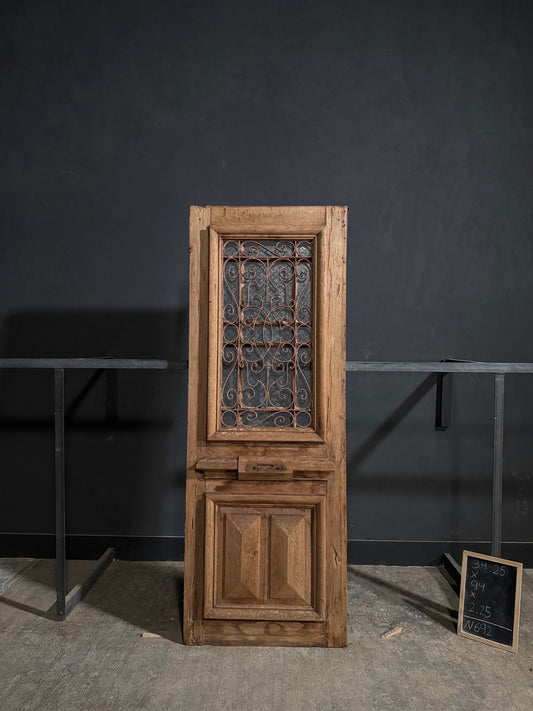 Antique Iron Single Door - 34.25x94 - N692