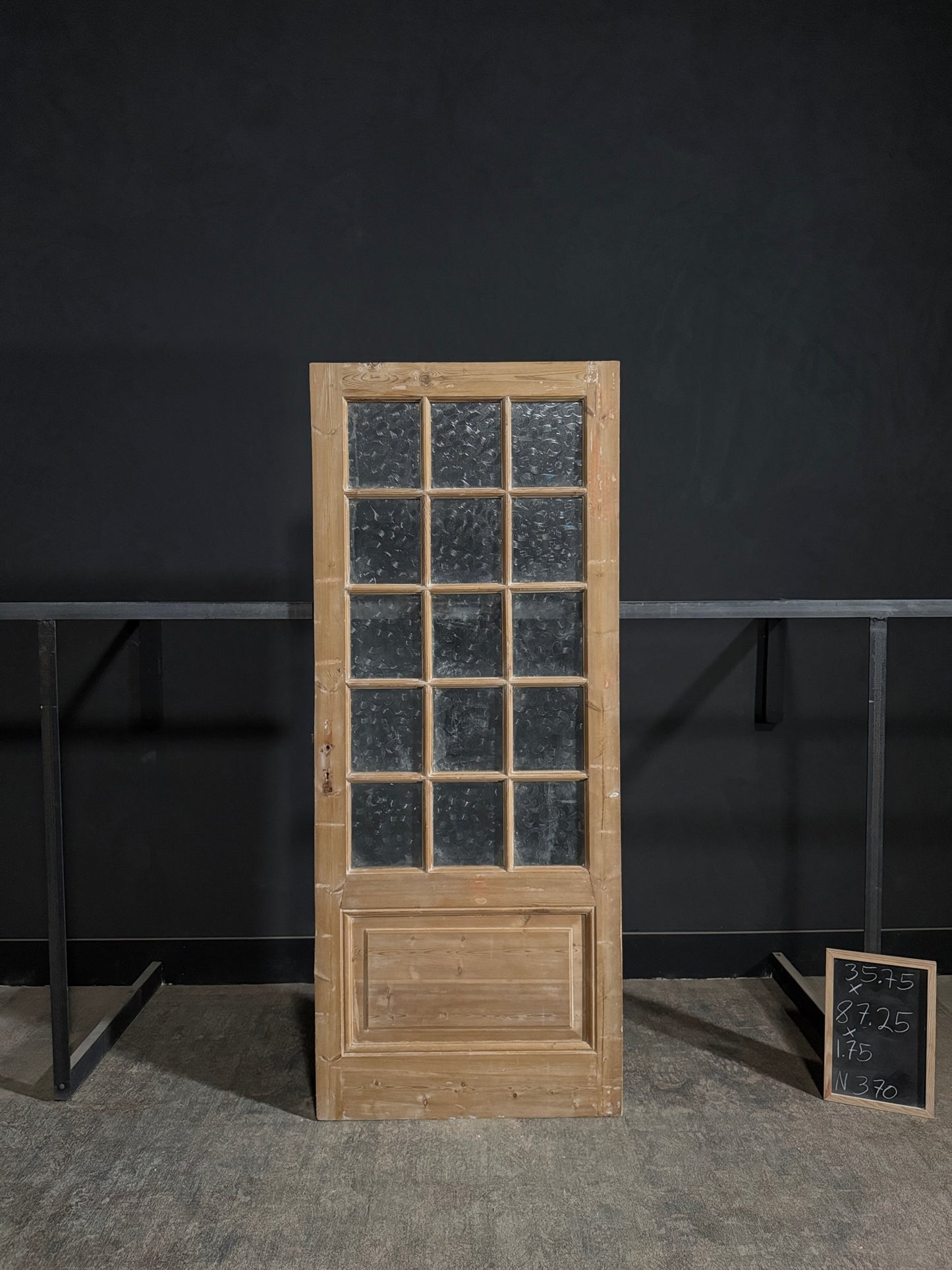 Antique Obscured Glass 15 Lite Single Door - 35.75x87.25 - N370