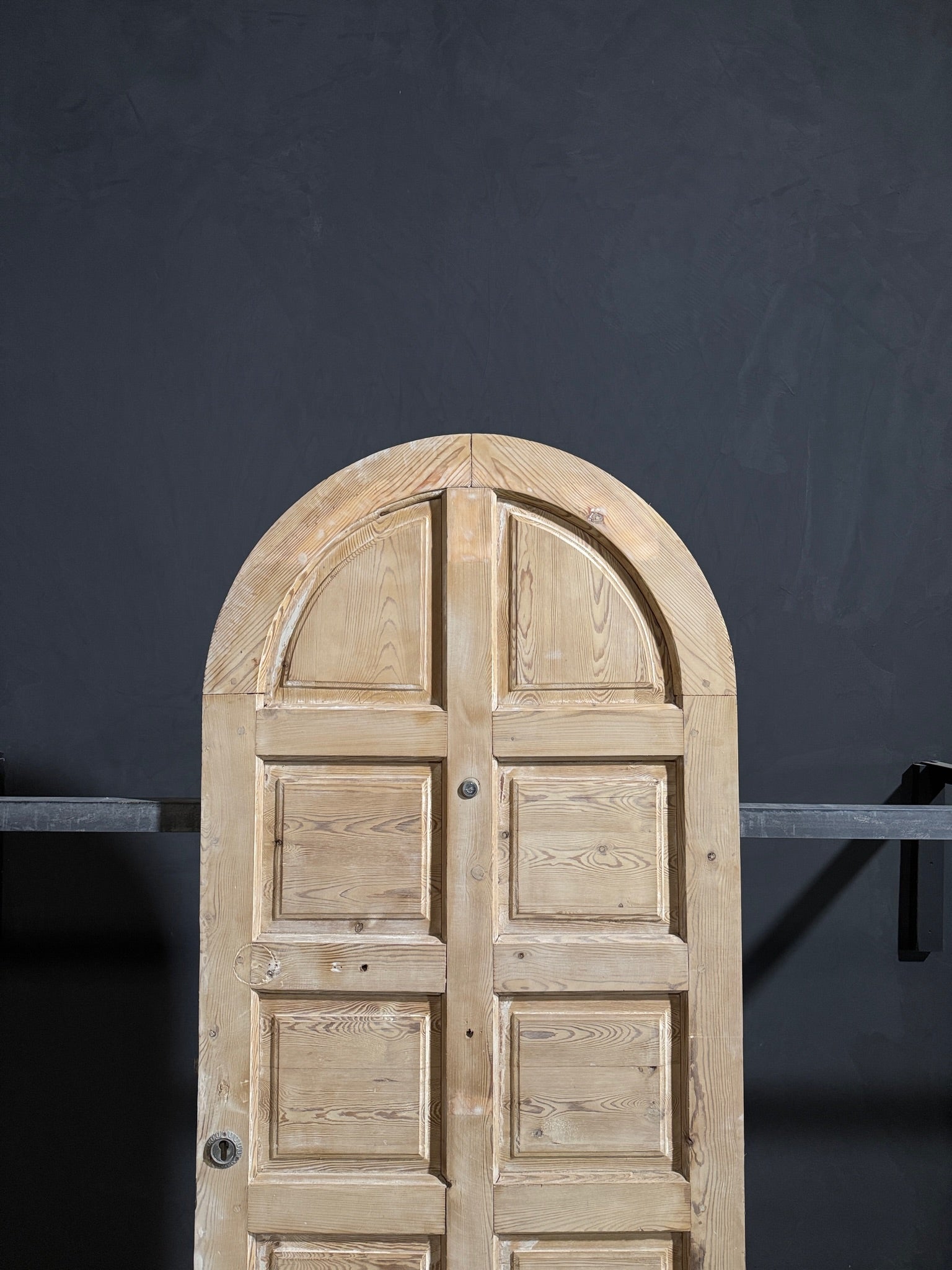 Antique 10 Panel Arched Solid Single Door - 34.5x84.5 - N266