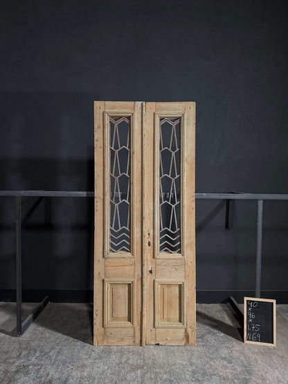 Antique Iron French Doors - 40x96 - N69