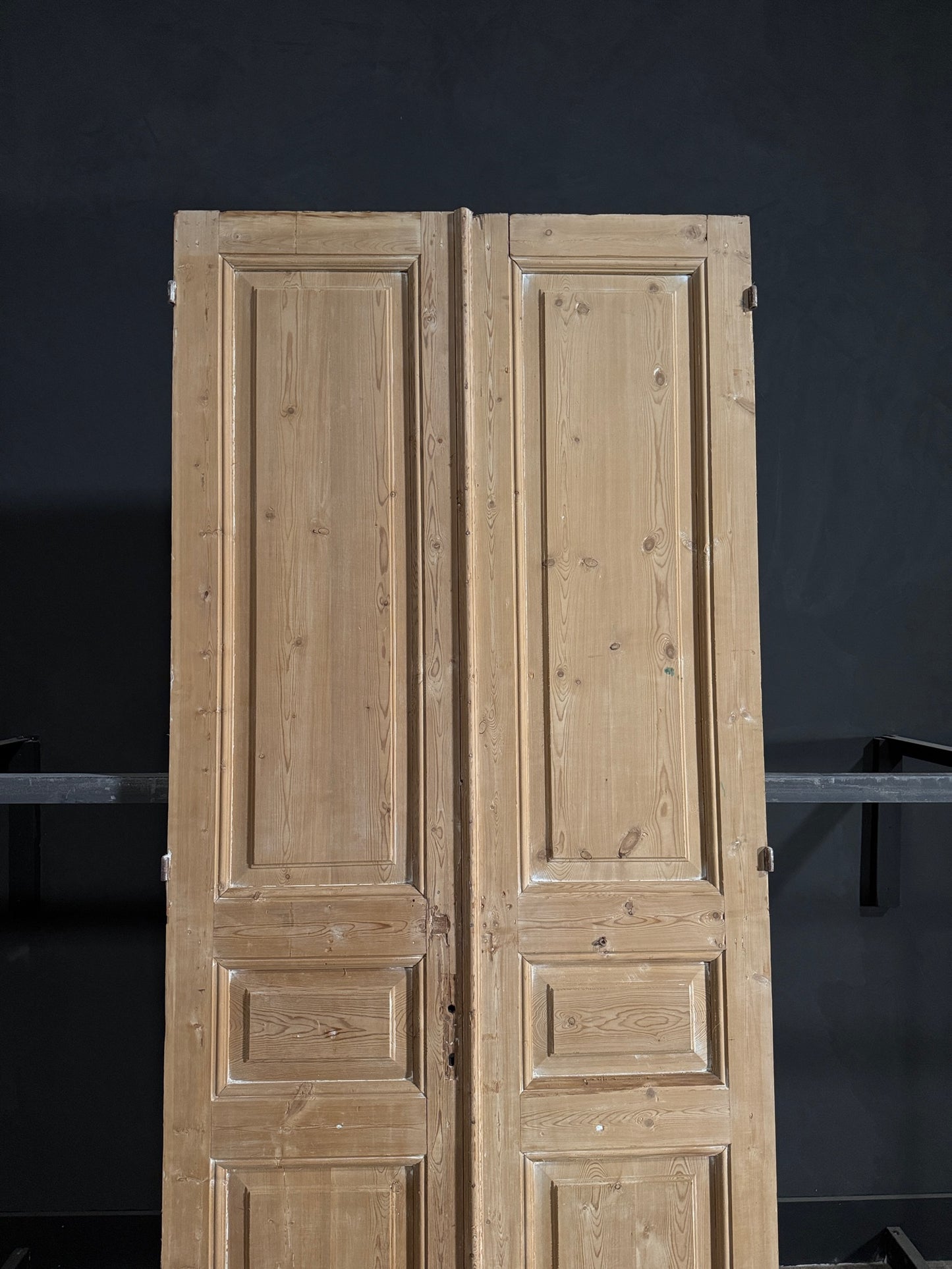 Antique 3 Panel Solid Double Doors - 43.5x103 - N88