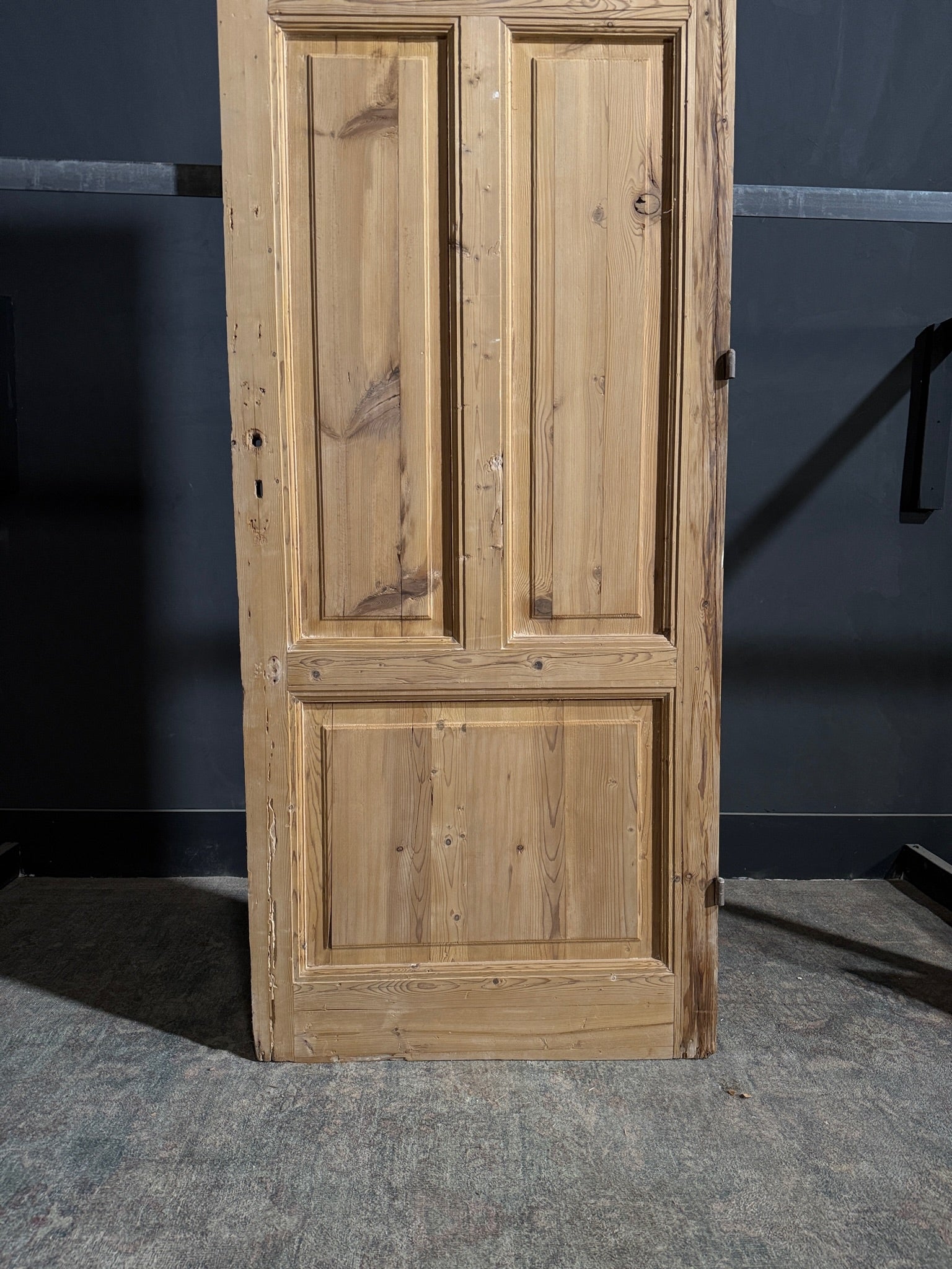 Antique Obscured Glass 3 Lite Single Door - 32.5x90 - N165