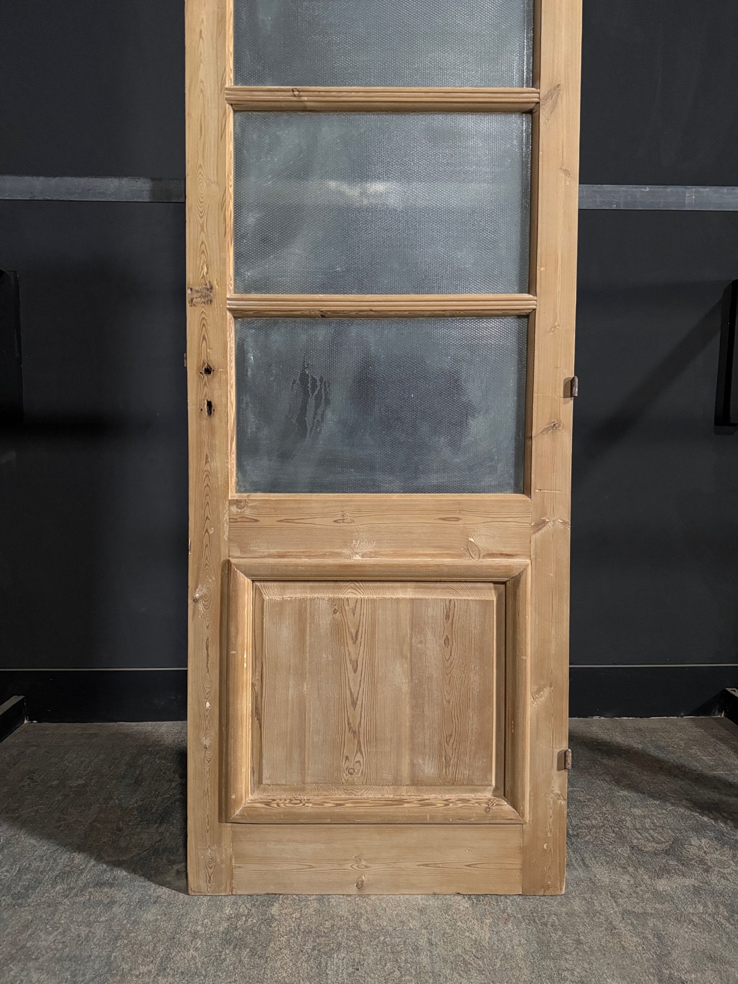 Antique Obscured Glass 3 Lite Single Door - 31.75x85.75 - N358