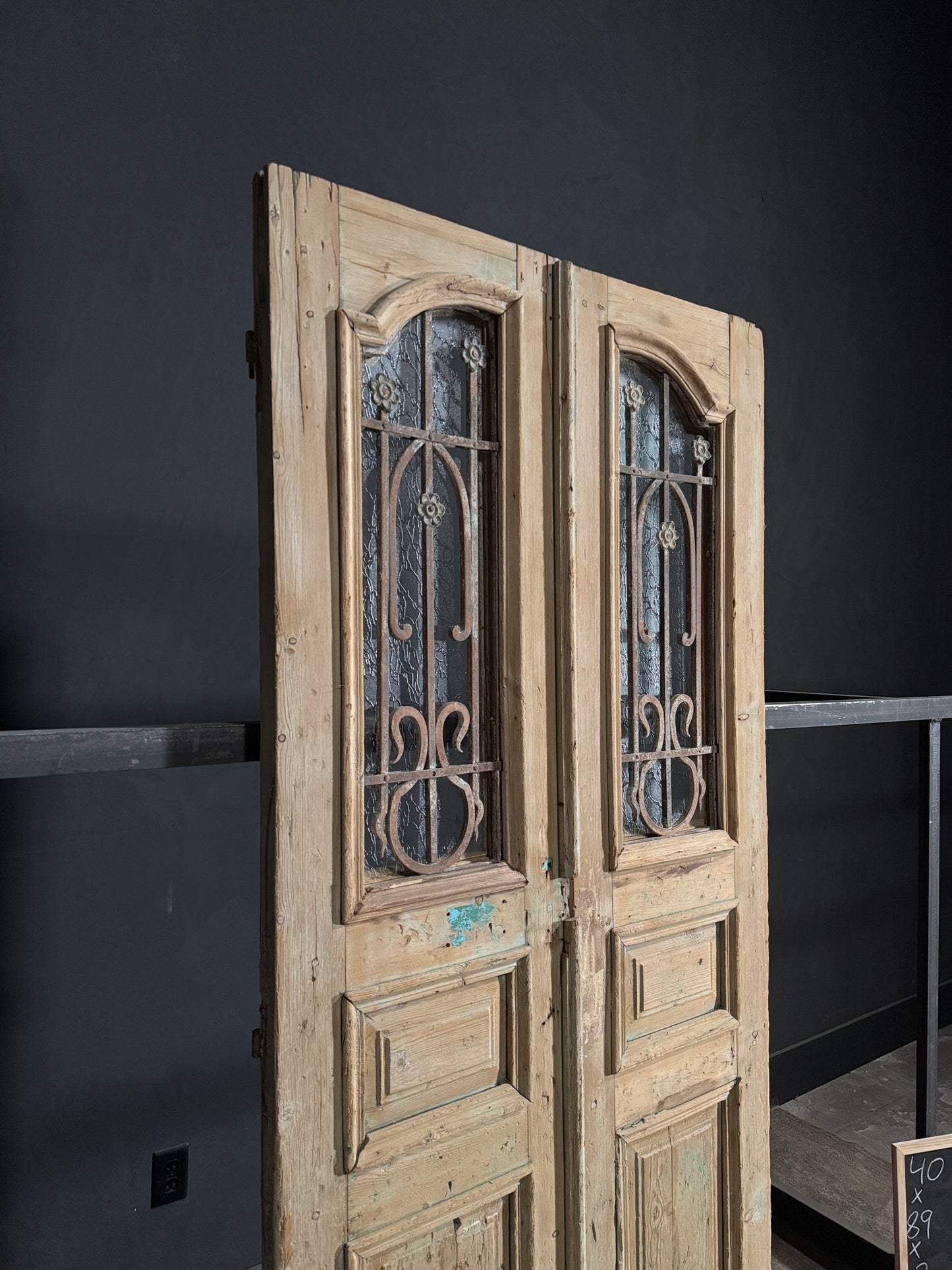 Antique Iron French Doors - 40x89 - N108