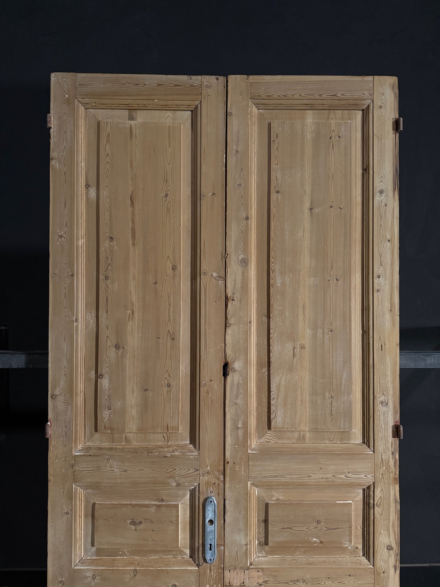 Antique 3 Panel Solid Double Doors - 44.25x95.25 - N567
