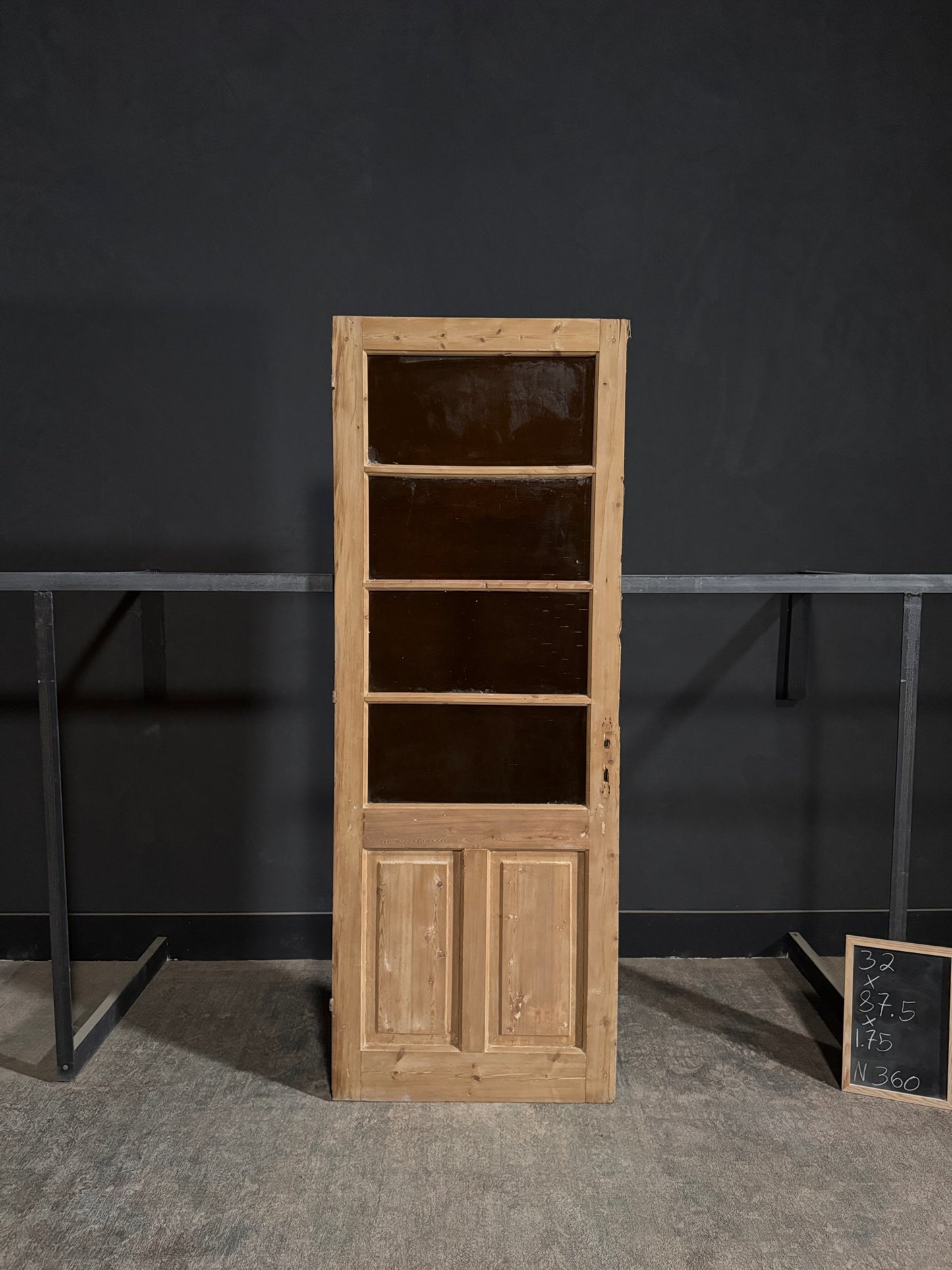 Antique Obscured Glass 4 Lite Single Door - 32x87.5 - N360
