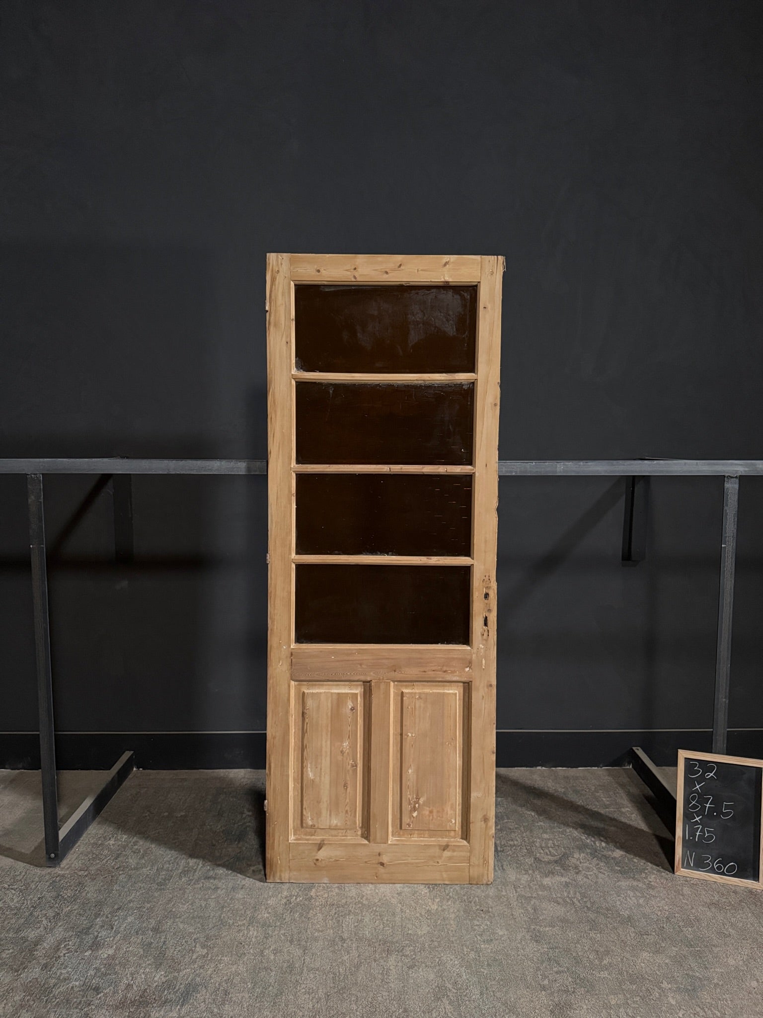 Antique Obscured Glass 4 Lite Single Door - 32x87.5 - N360