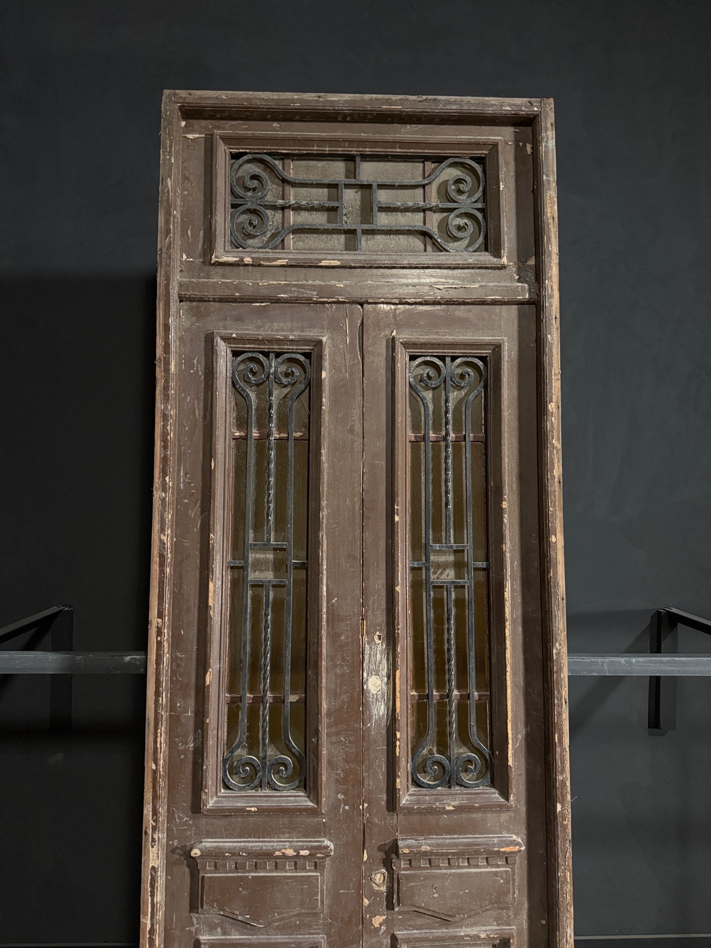 Antique Iron French Doors - 40x122 - N133