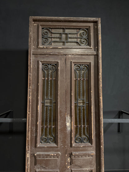Antique Iron French Doors - 40x122 - N133