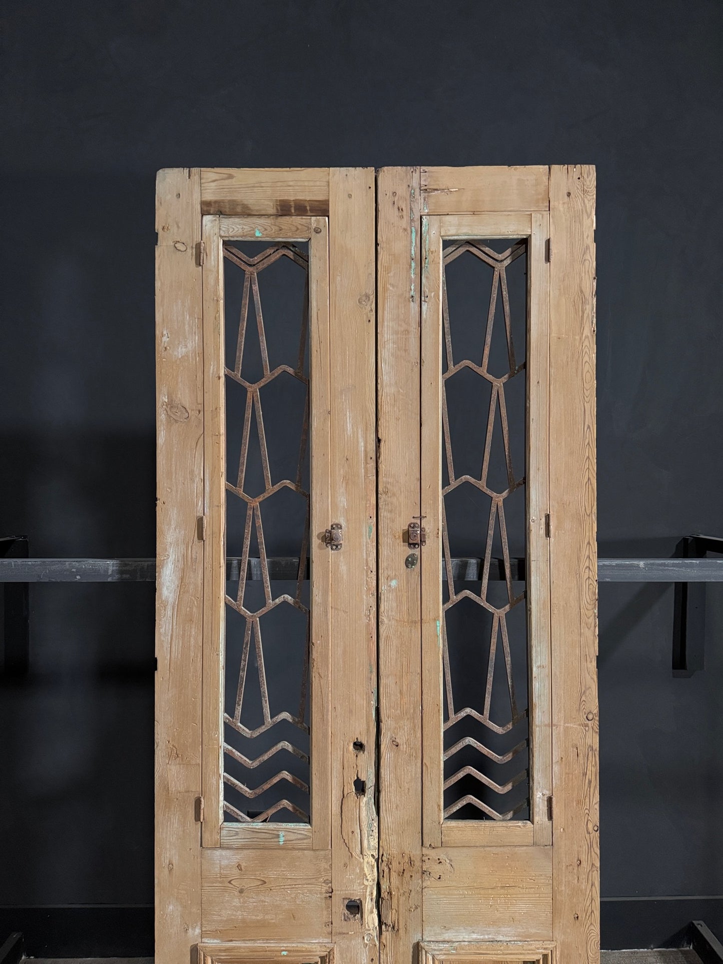 Antique Iron French Doors - 40x96 - N69
