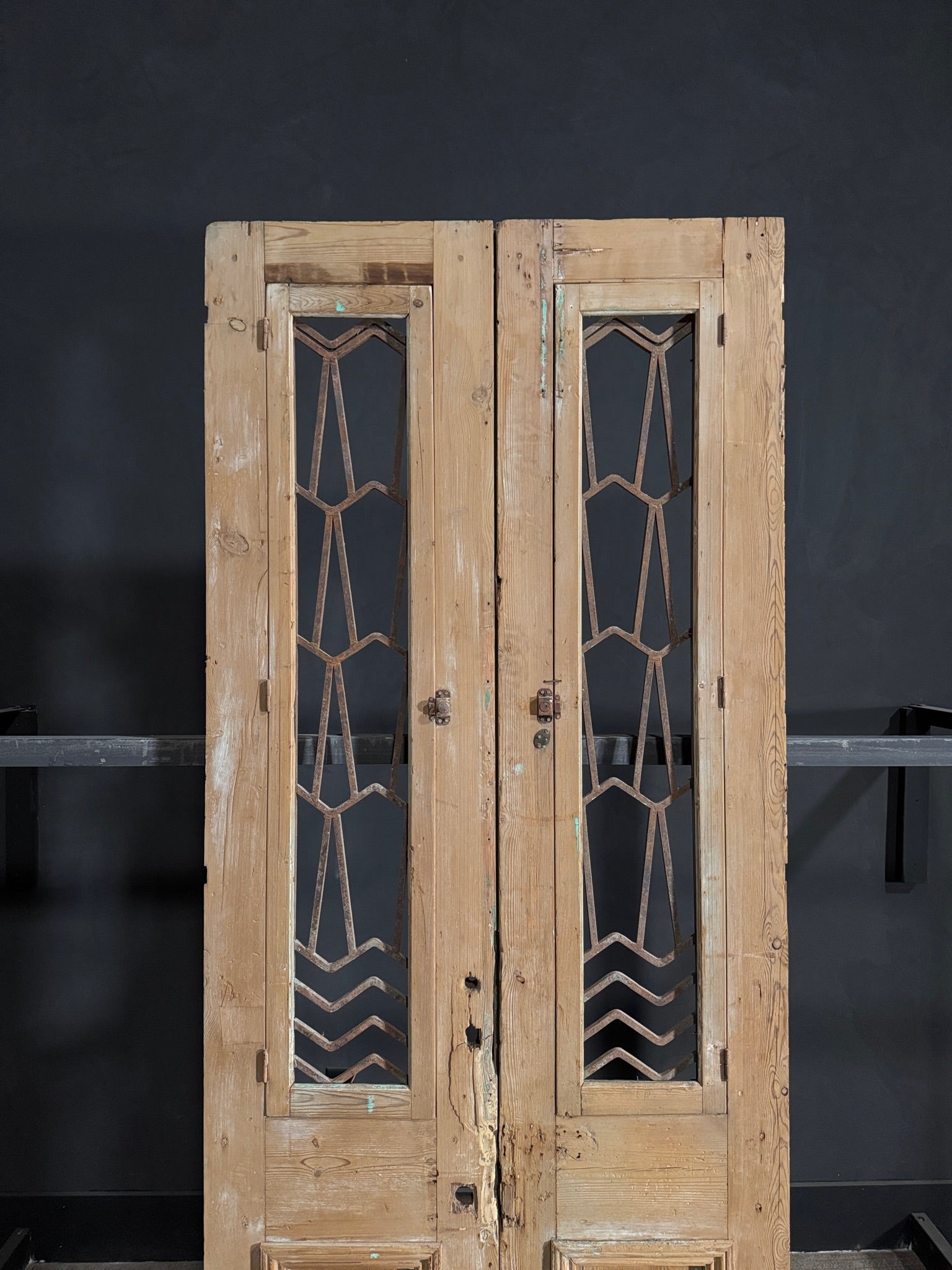 Antique Iron French Doors - 40x96 - N69