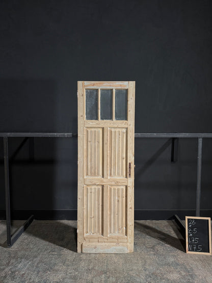 Antique Fluted 3 Lite Single Door - 28x85 - N75