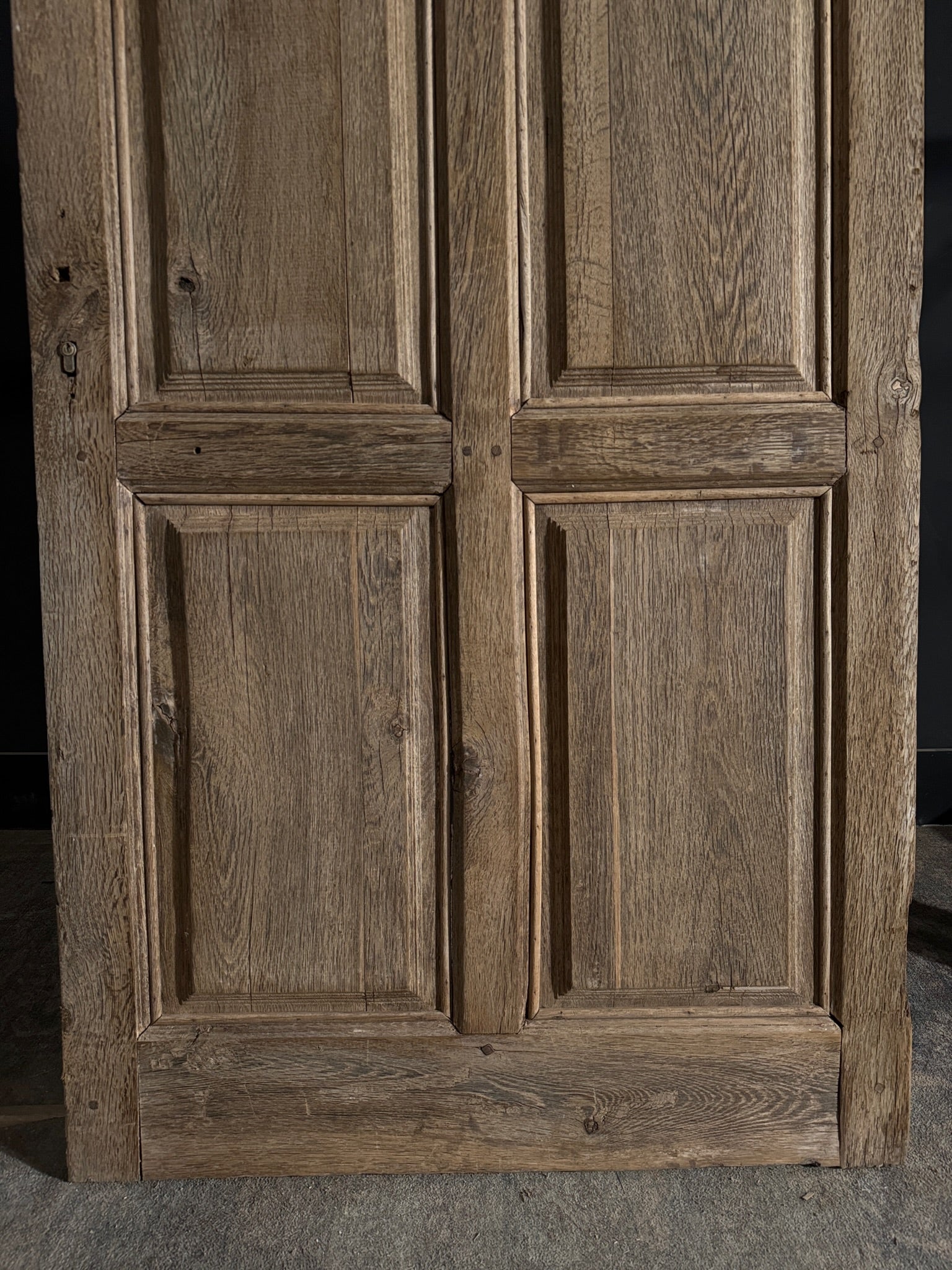 Antique 4 Panel Gothic Solid Oak Single Door - 39.75x84.5 - N534