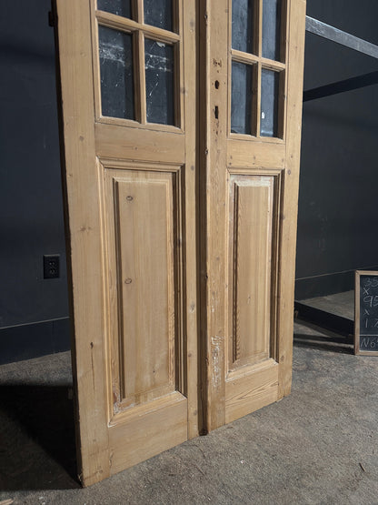 Antique Glass 10 Lite French Doors - 35x95 - N659