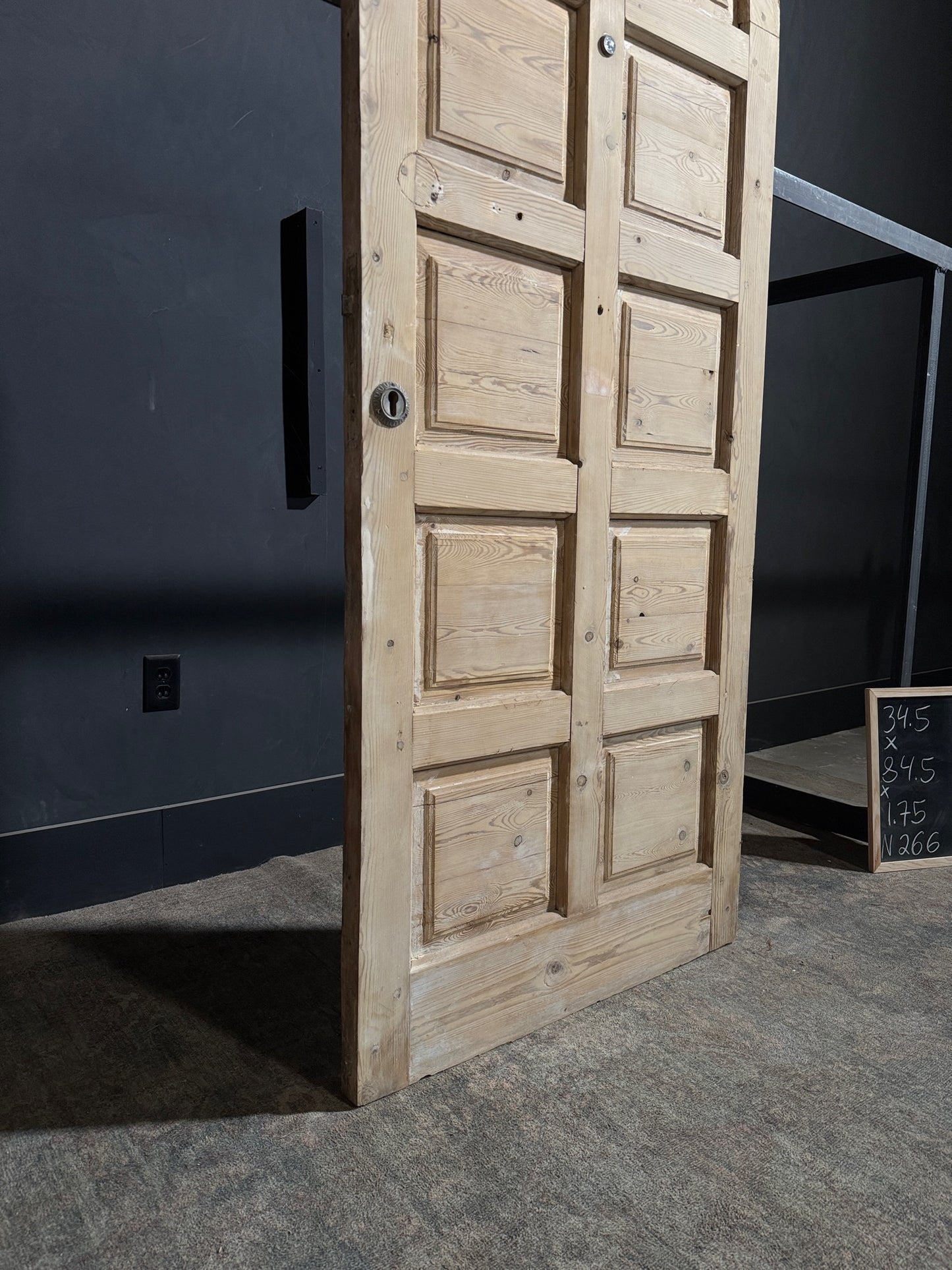Antique 10 Panel Arched Solid Single Door - 34.5x84.5 - N266