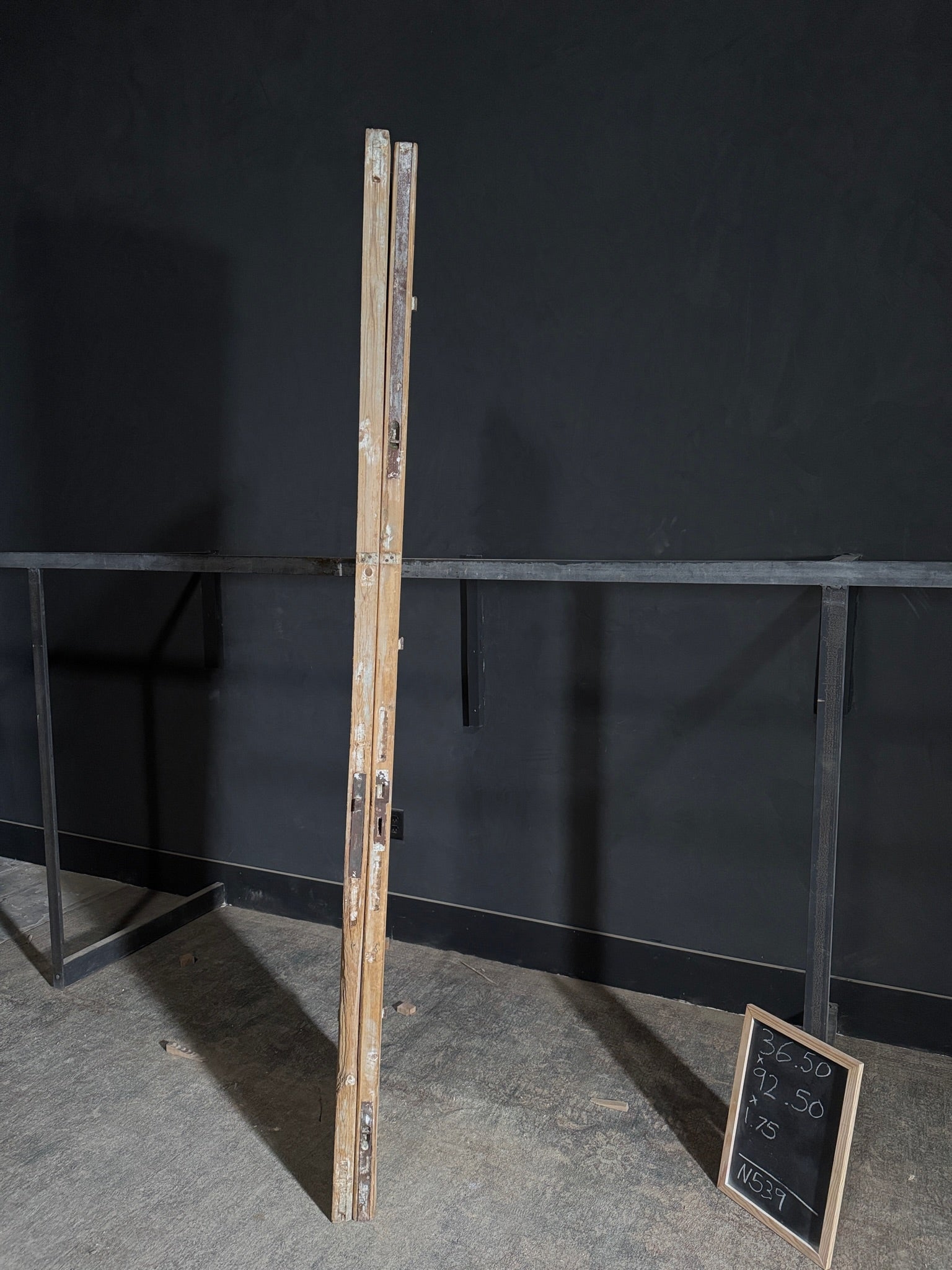 Antique 3 Panel Solid Double Doors - 36.5x92.5 - N539
