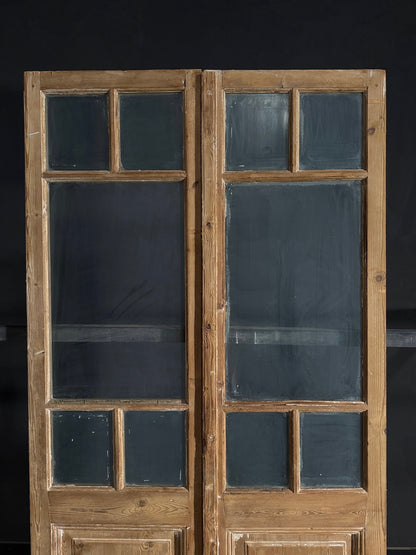 Antique Glass 2 Lite French Doors - 44x91.5 - N573