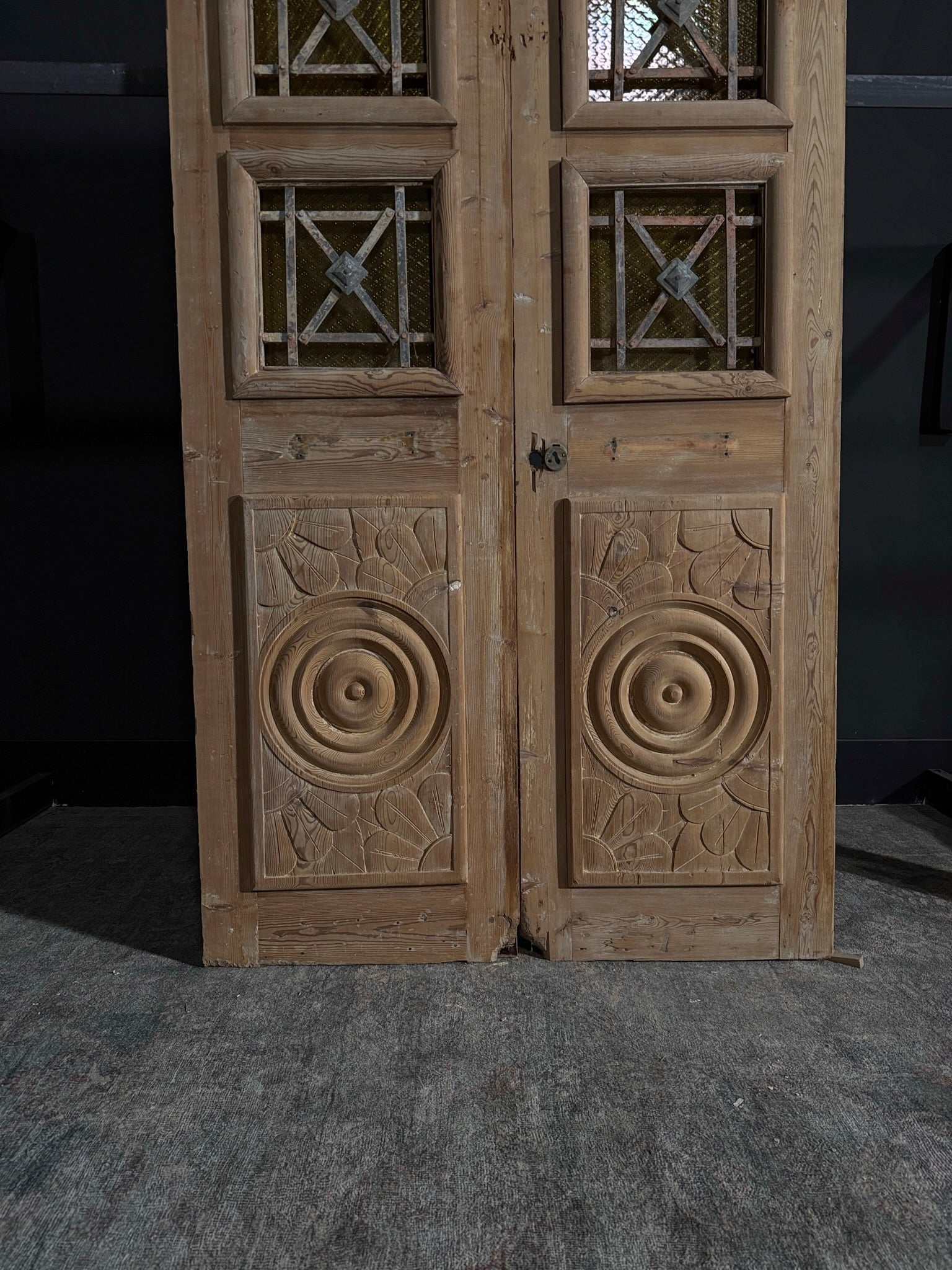Antique Iron French Doors - 43.5x91.25 - N41