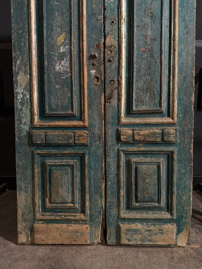 Antique Carved 2 Panel Double Doors - 51x94.5 - N710
