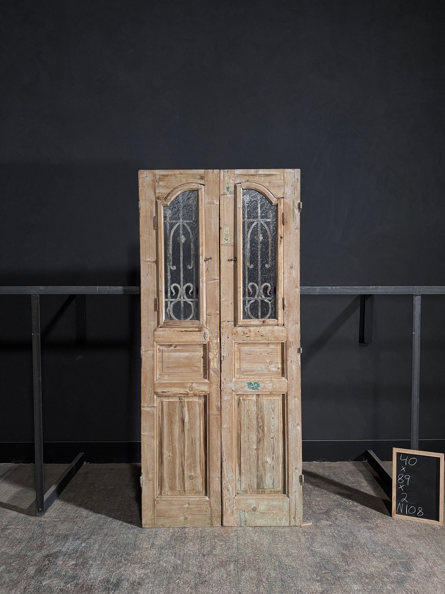 Antique Iron French Doors - 40x89 - N108