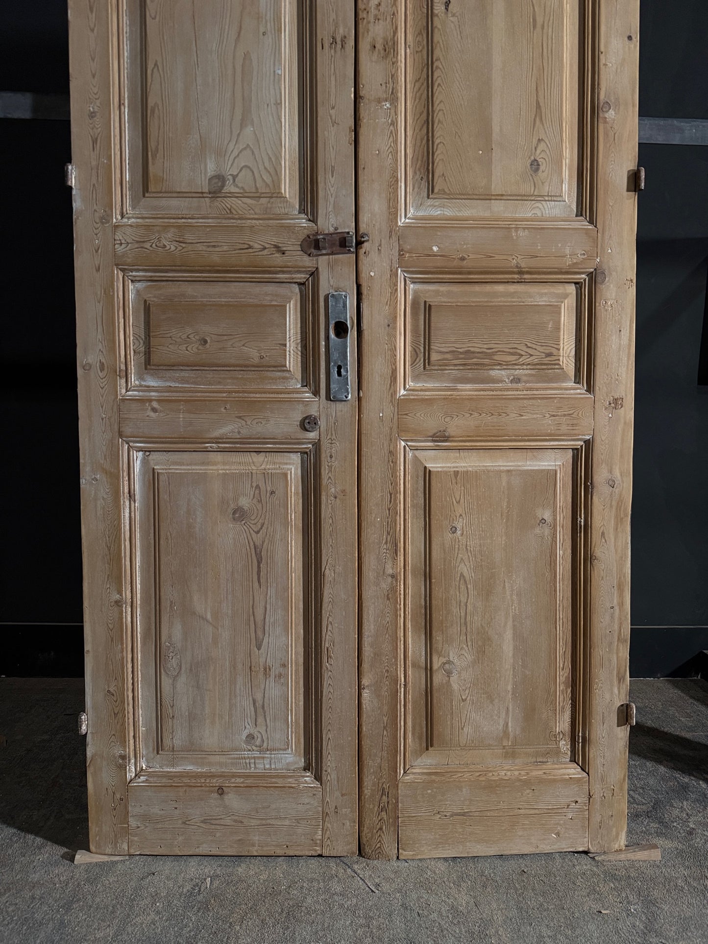 Antique 3 Panel Solid Double Doors - 43.5x99.5 - N531