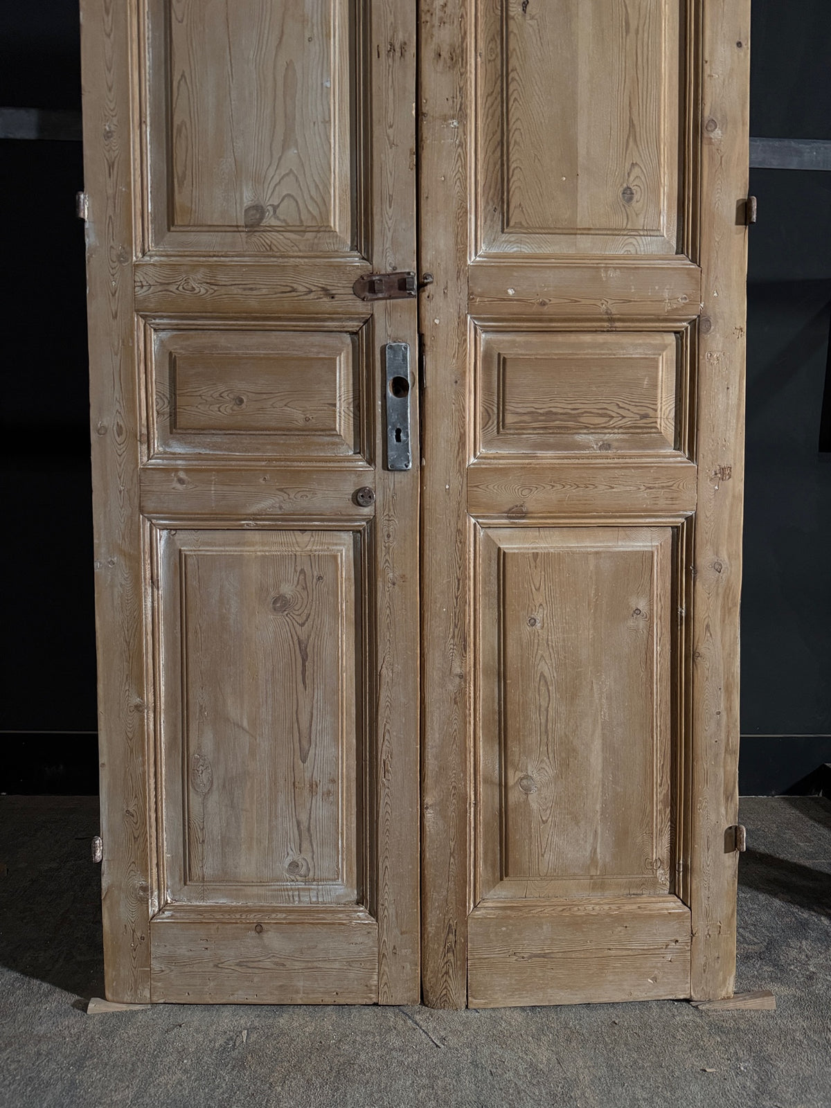 Antique 3 Panel Solid Double Doors - 43.5x99.5 - N531