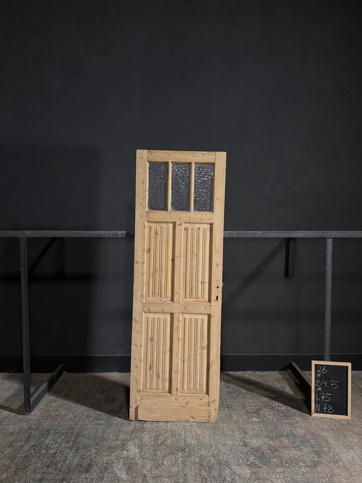 Antique Fluted 3 Lite Single Door - 28x84.75 - N78