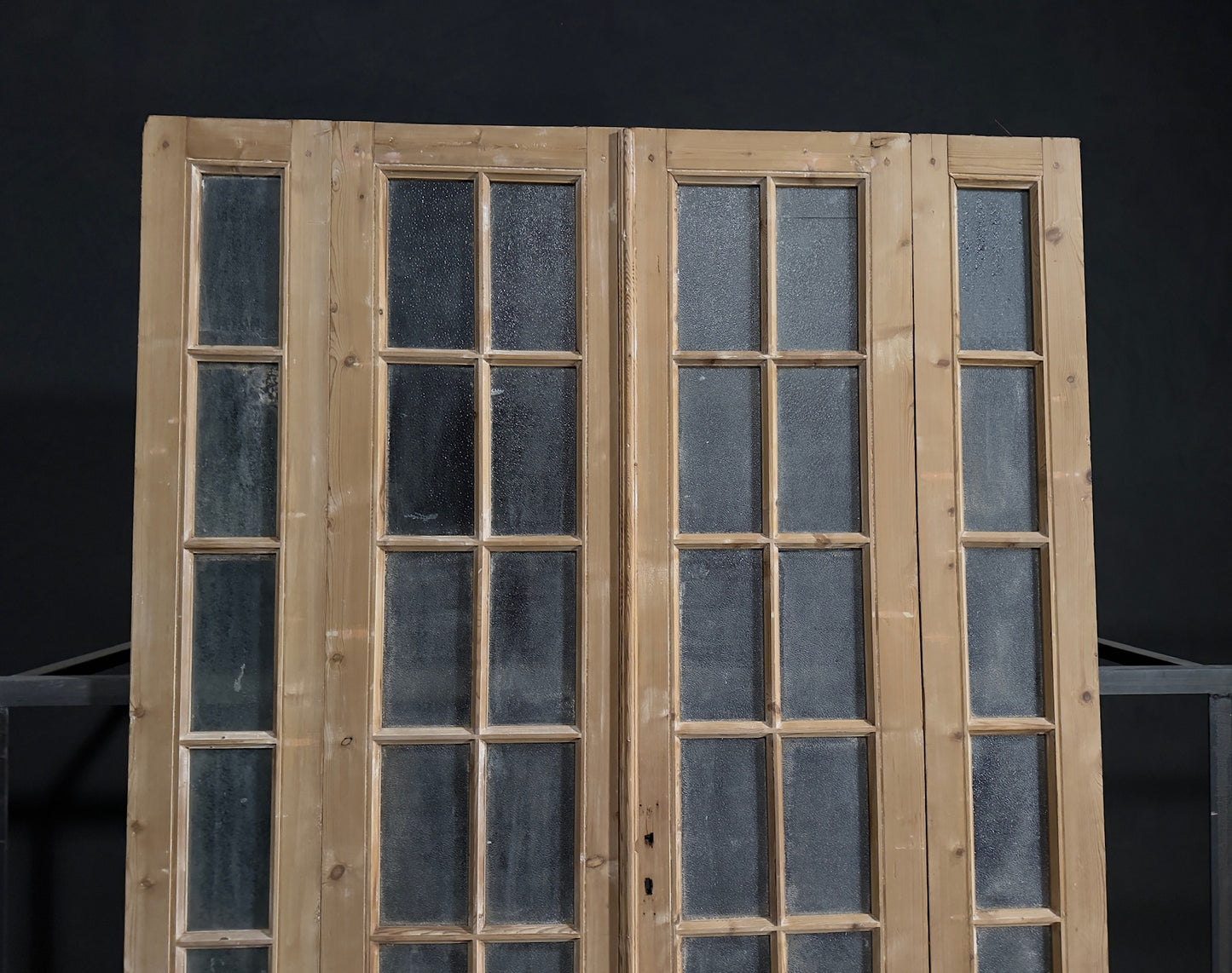 Antique Obscured Glass French Doors - 74.5x103 - N277