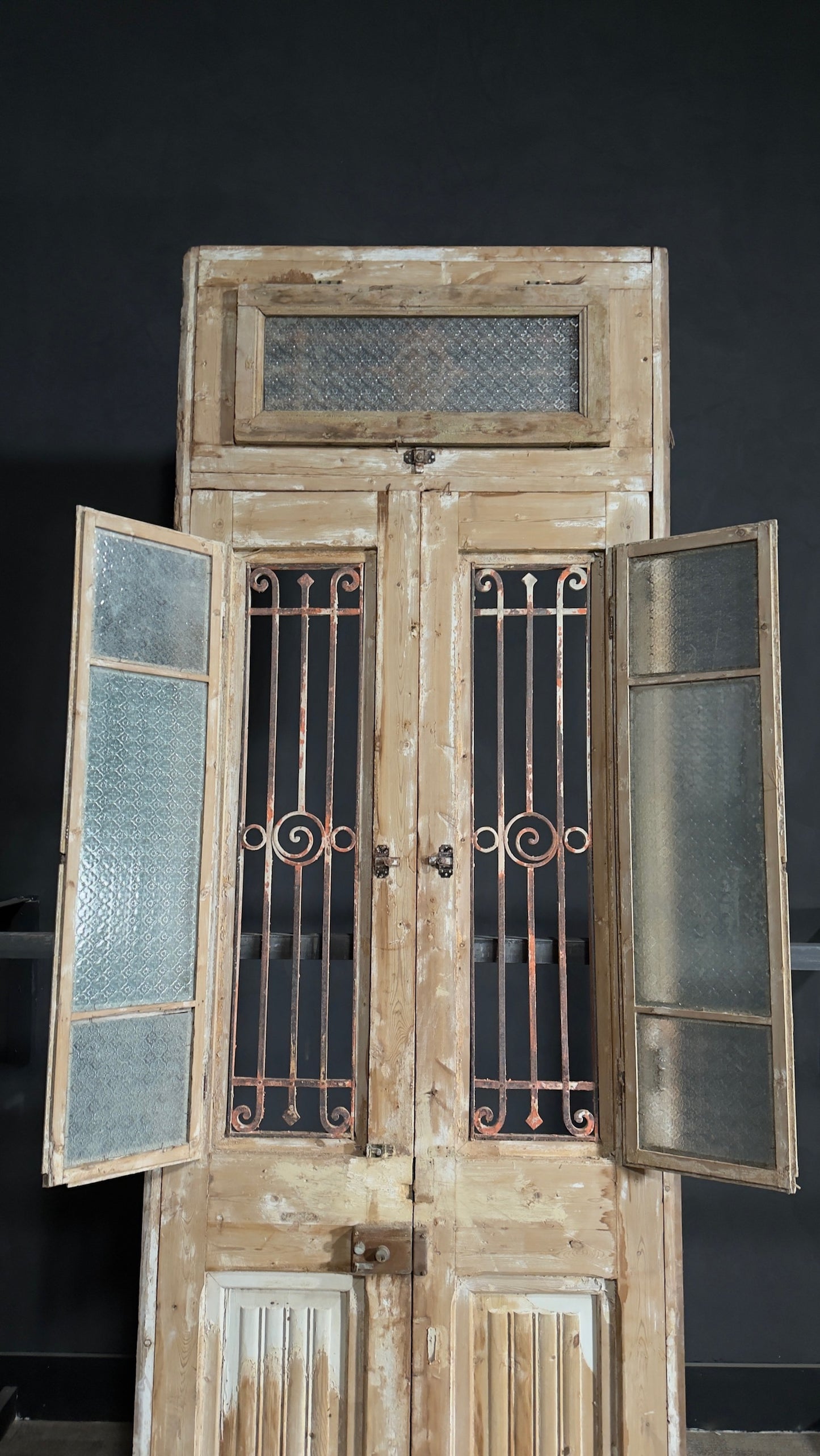 Antique Iron French Doors - 40.5x122 - N135