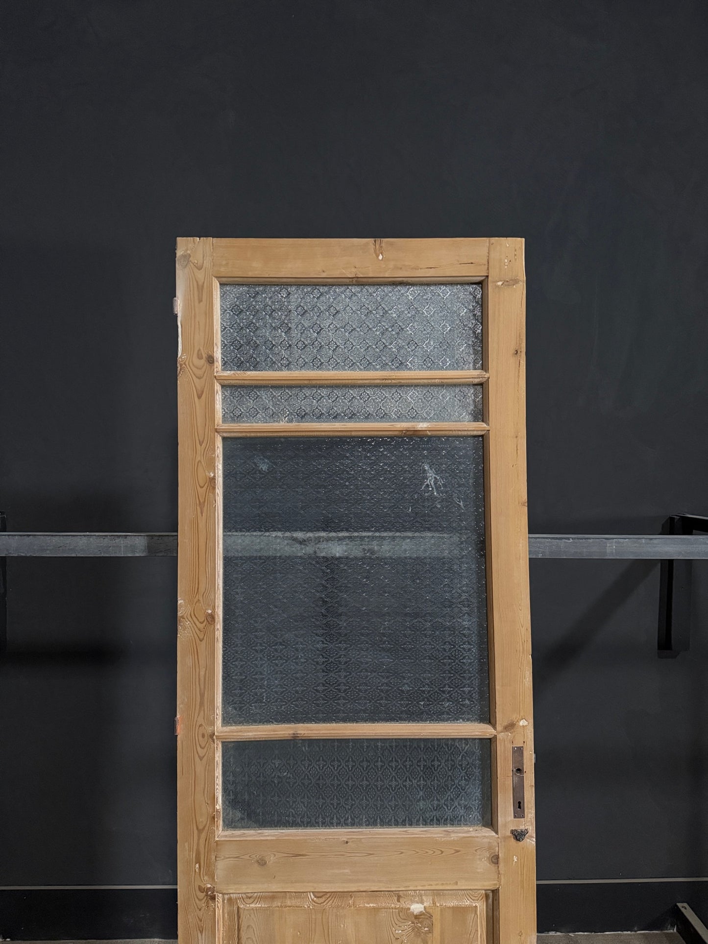 Antique Obscured Glass 4 Lite Single Door - 31.25x86.5 - N380