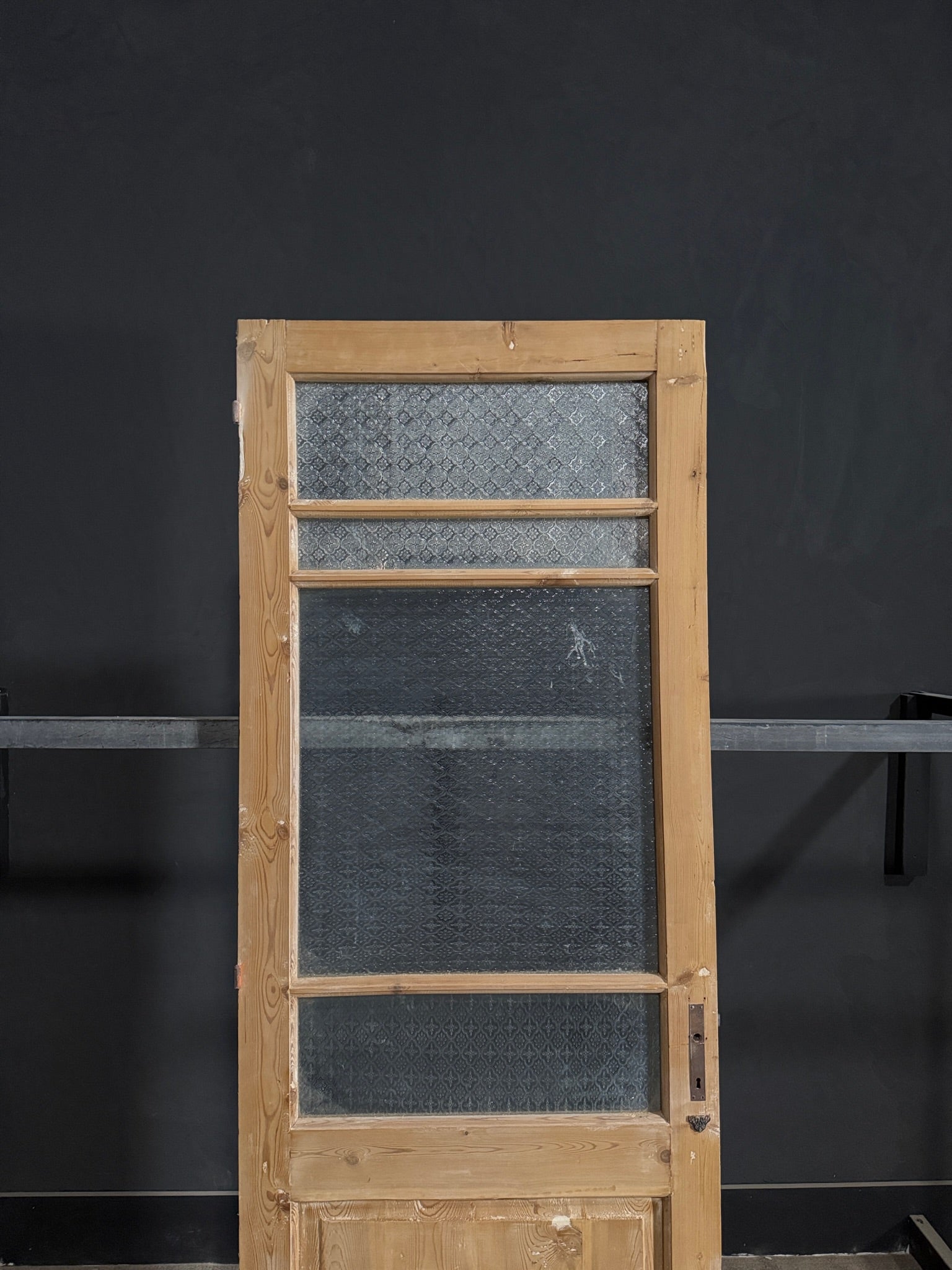Antique Obscured Glass 4 Lite Single Door - 31.25x86.5 - N380