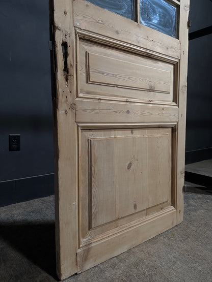 Antique Raised Panel Glass Pantry Door - 32.25x85 - N757