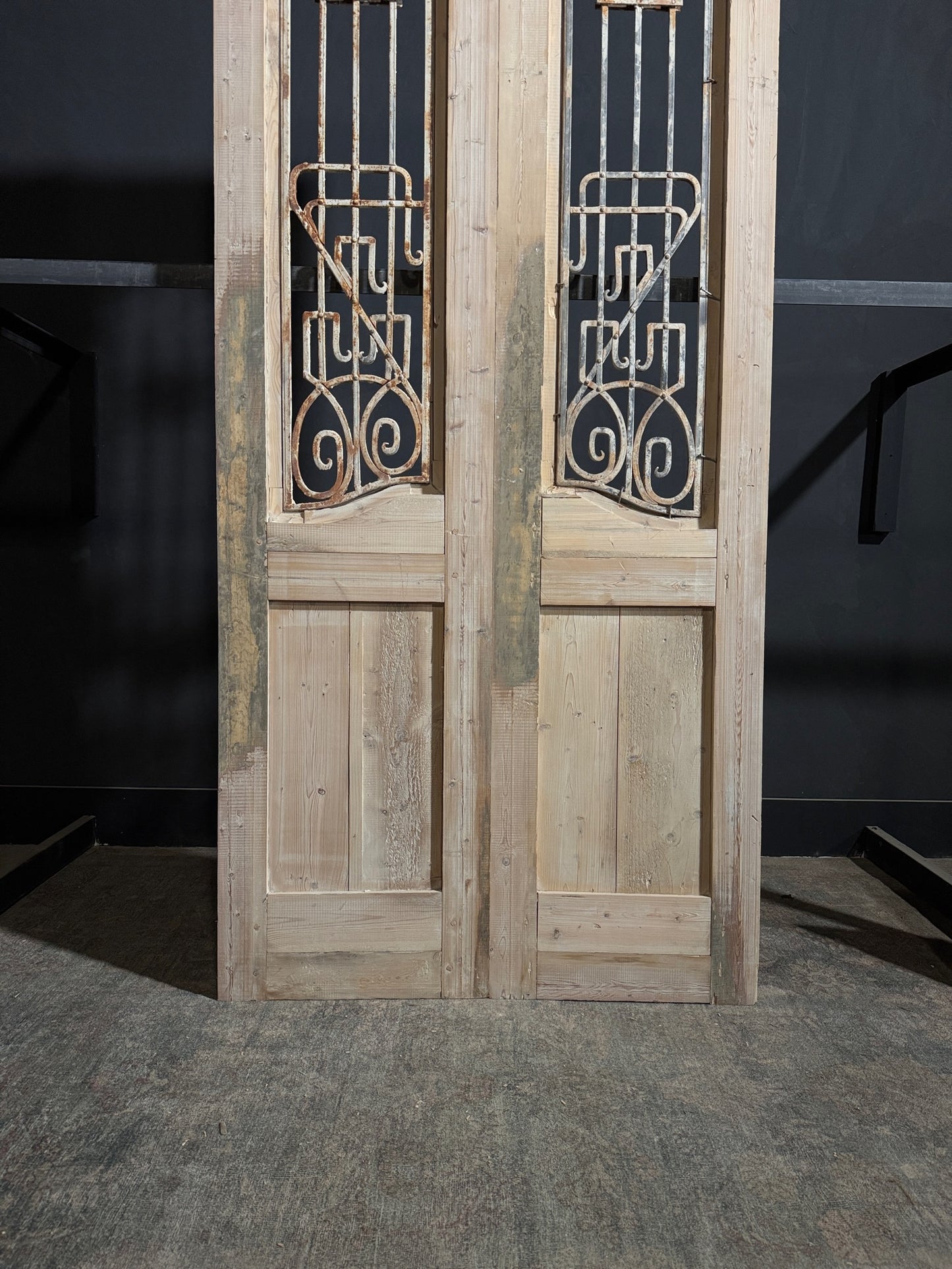 Antique Iron French Doors - 44.5x99.5 - N269