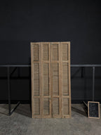 Antique Louvered 3 Panel Bi-Fold Doors - 44.25x85.5 - N302