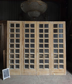 Antique Obscured Glass 80 Lite Bi-Fold Doors - 87.5x99.5 - L546