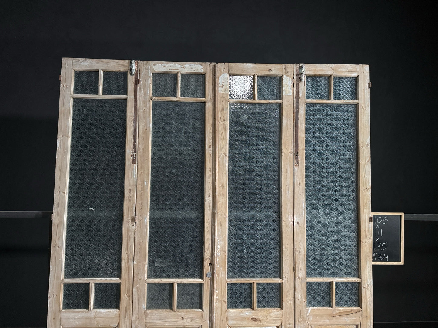 Antique Obscured Glass Bi-Fold Doors - 111x105 - N84