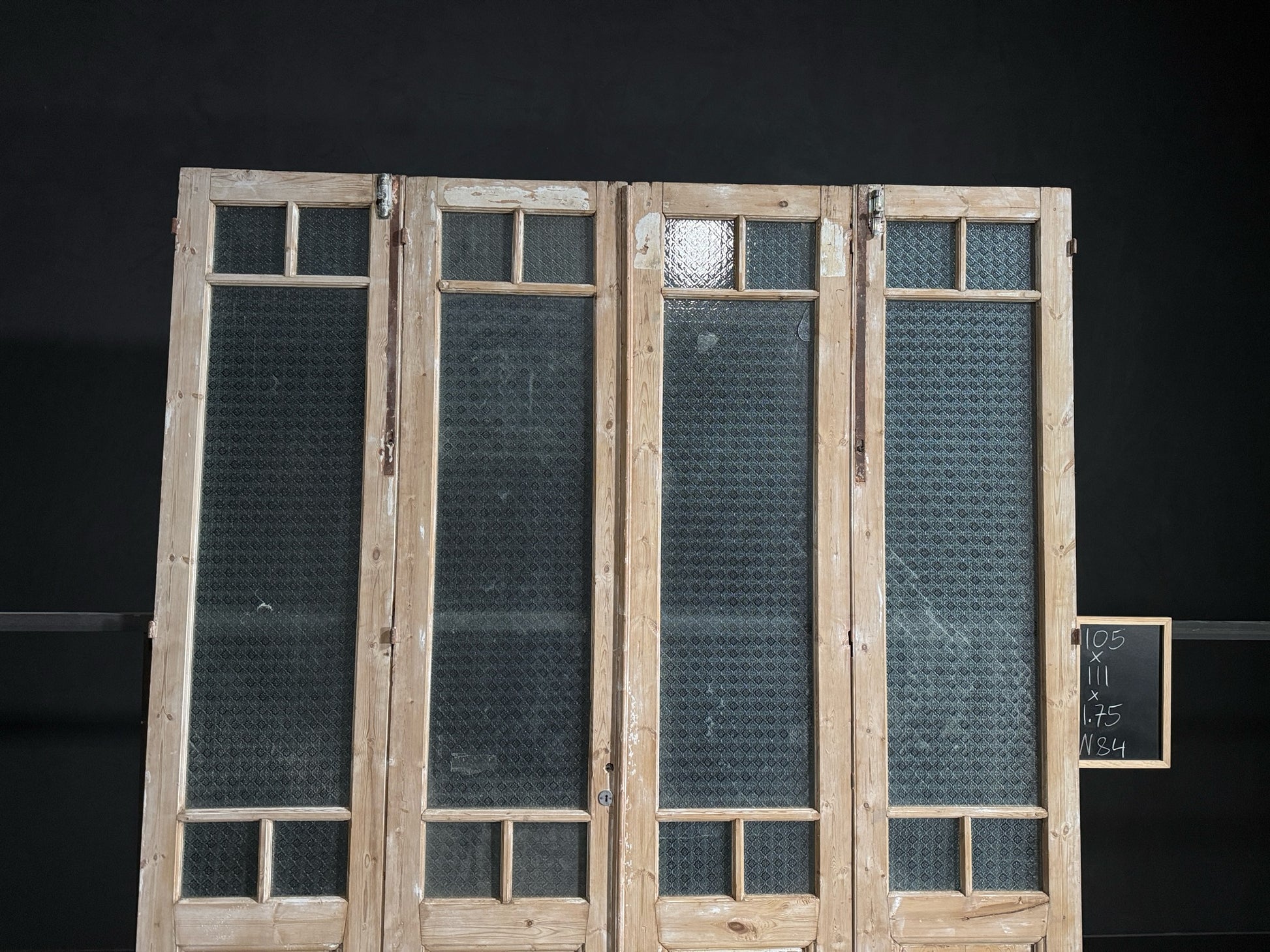 Antique Obscured Glass Bi-Fold Doors - 111x105 - N84