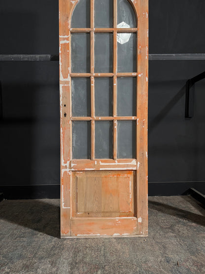 Antique Glass 12 Lite Arched Single Door - 28.5x84 - N80