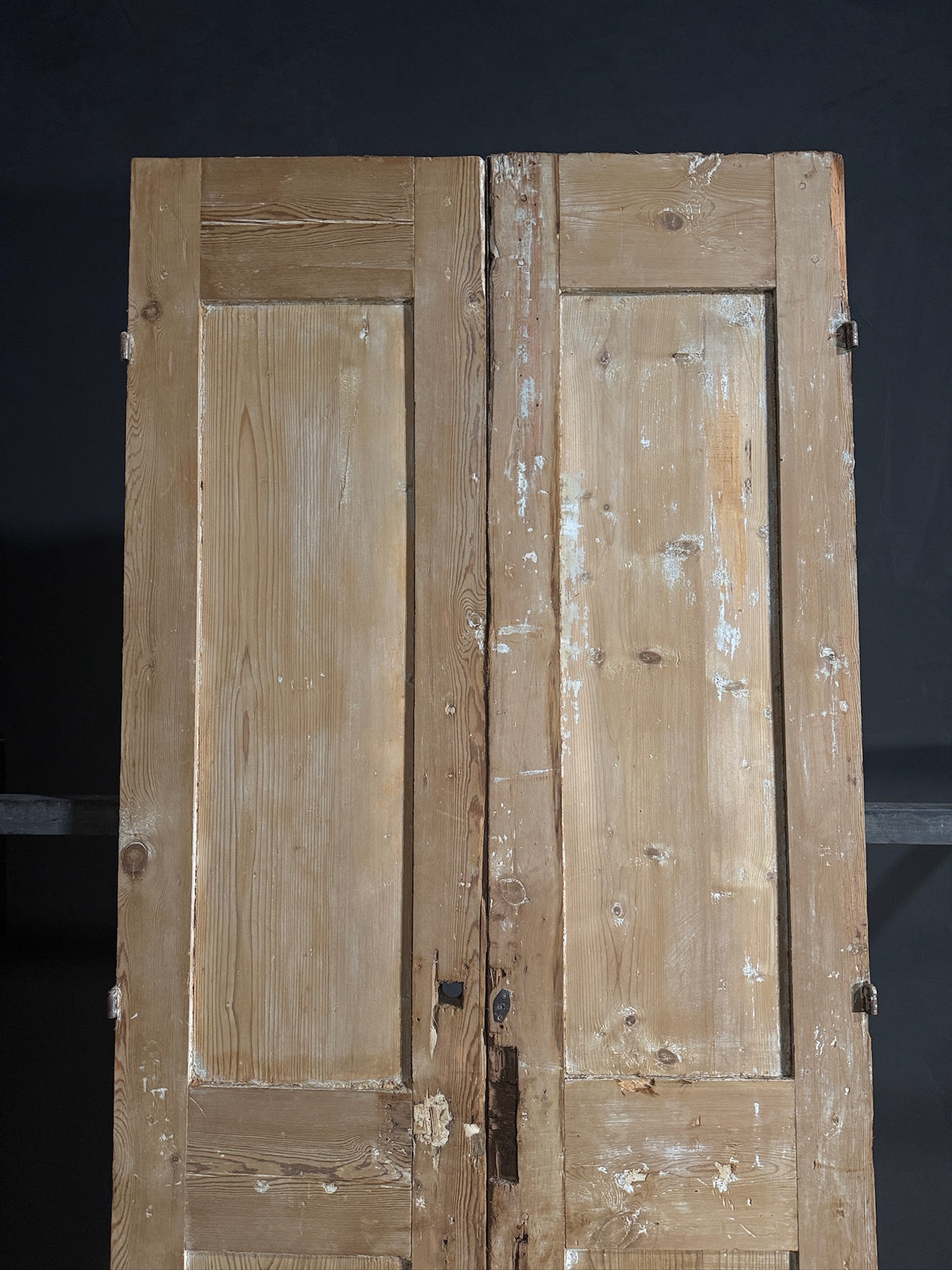 Antique Fluted 3 Panel Double Doors - 40.75x97 - N656