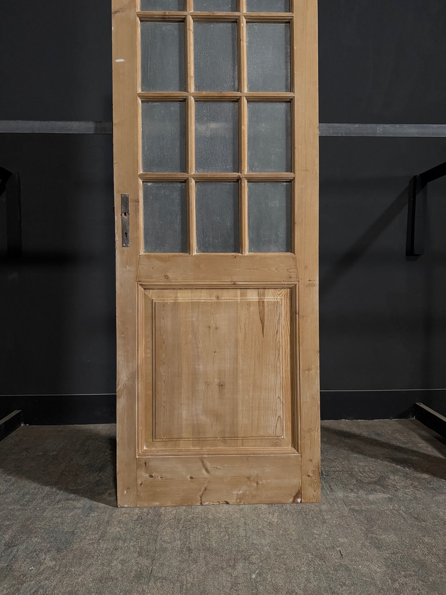 Antique Obscured Glass 12 Lite Single Door - 31.75x92 - N378