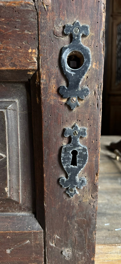 Spanish Diamond Panel Antique Single Door - 36x74.5 - L244