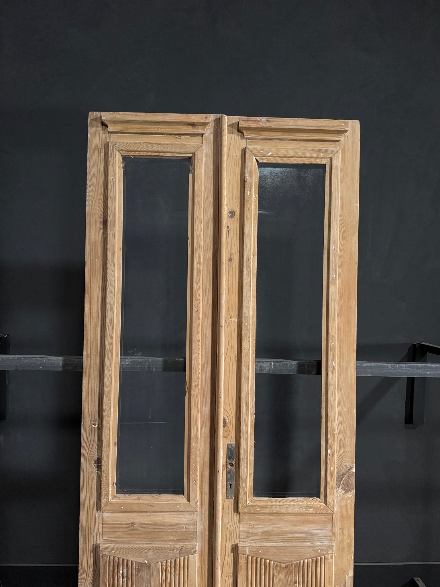 Antique Fluted 1 Lite French Doors - 40.25x97 - N107