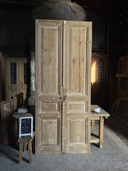 3 Panel Baltic Pine French Doors - 44.5x104 K34