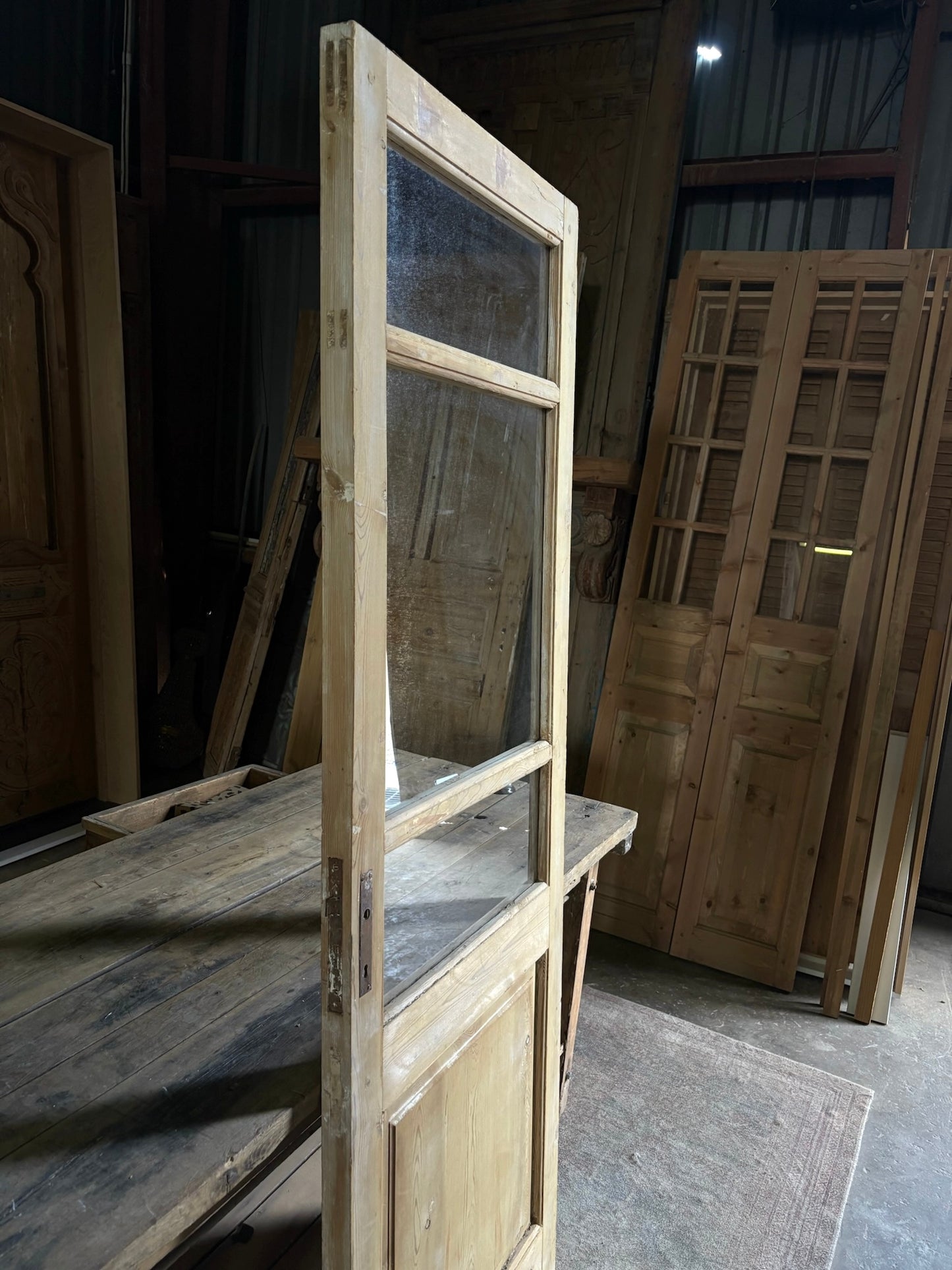 Single Antique Glass Door - 28x80.5 - L73